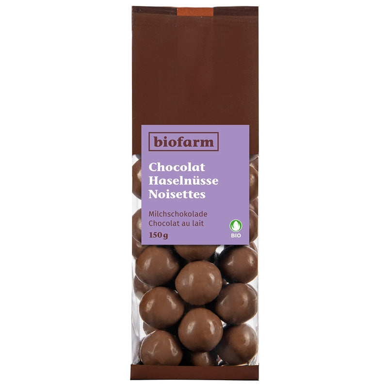 Biofarm - Bio-Milchschokolade mit Haselnuss 150g