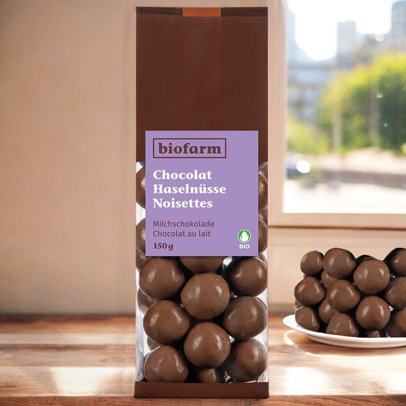 Biofarm - Bio-Milchschokolade mit Haselnuss 150g