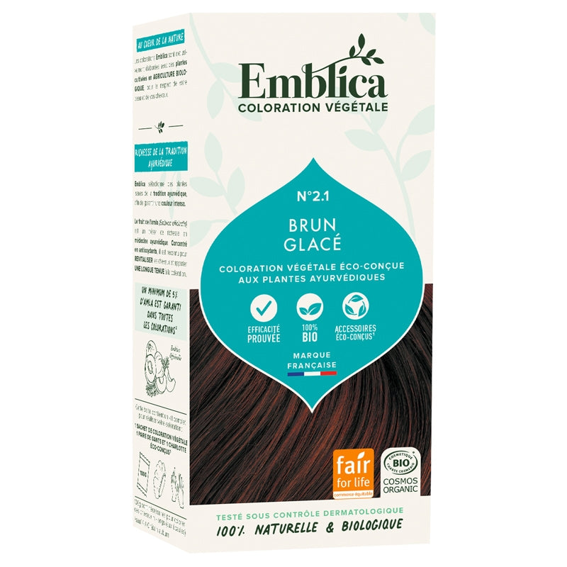 Emblica - Coloration végétale BIO N°2.1 brun glacé 100g
