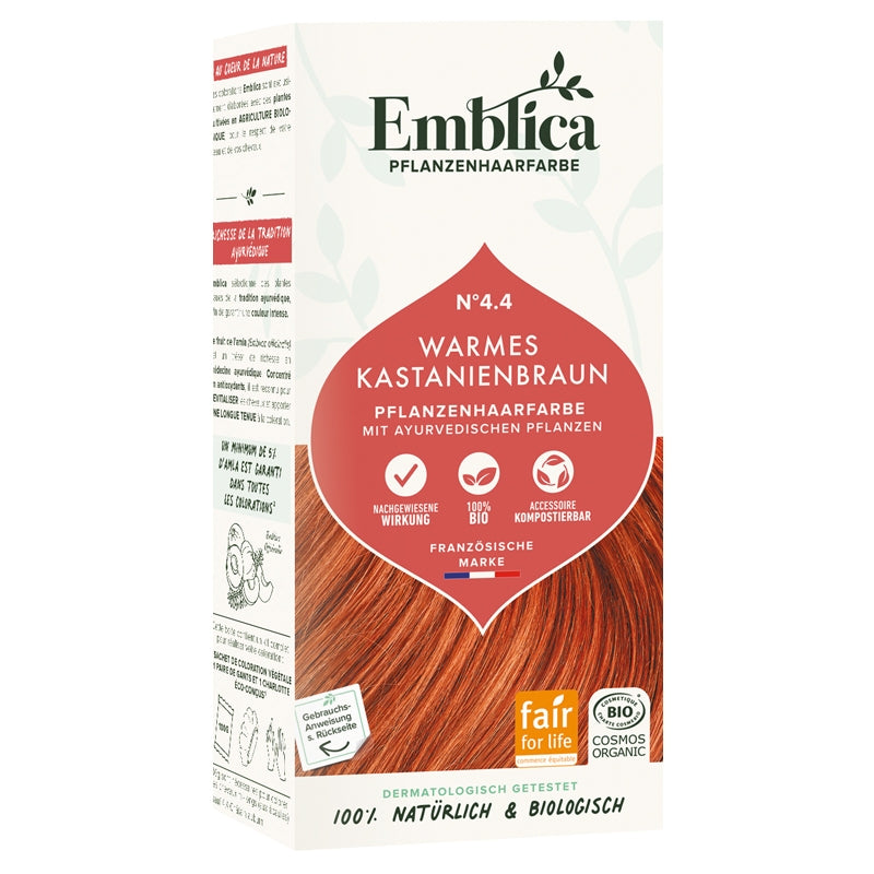 Emblica - Coloration végétale BIO N°4.4 châtain auburn 100g