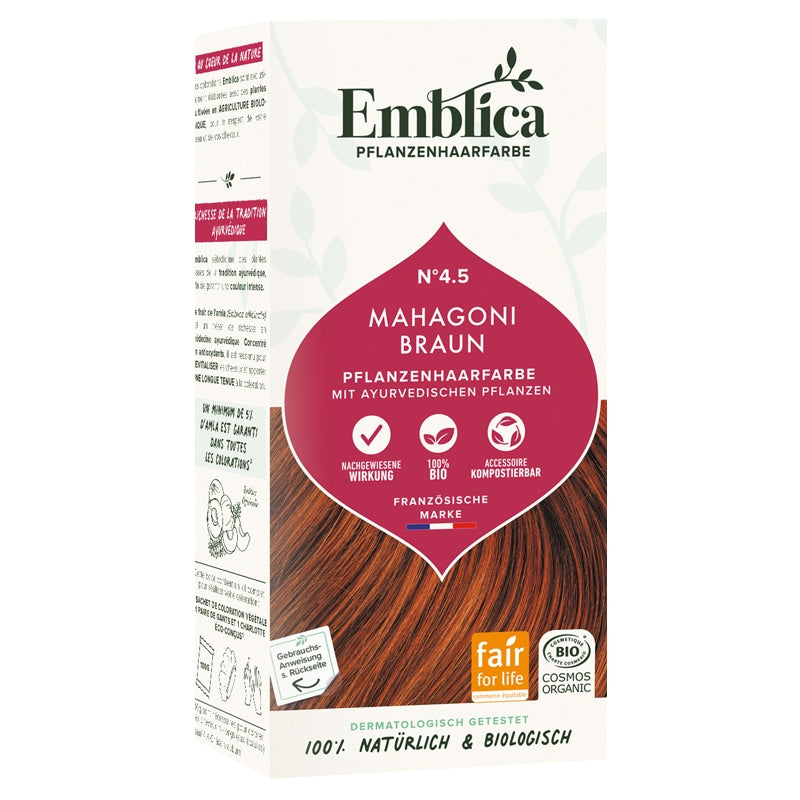 Emblica - Coloration végétale BIO N°4.5 châtain acajou 100g
