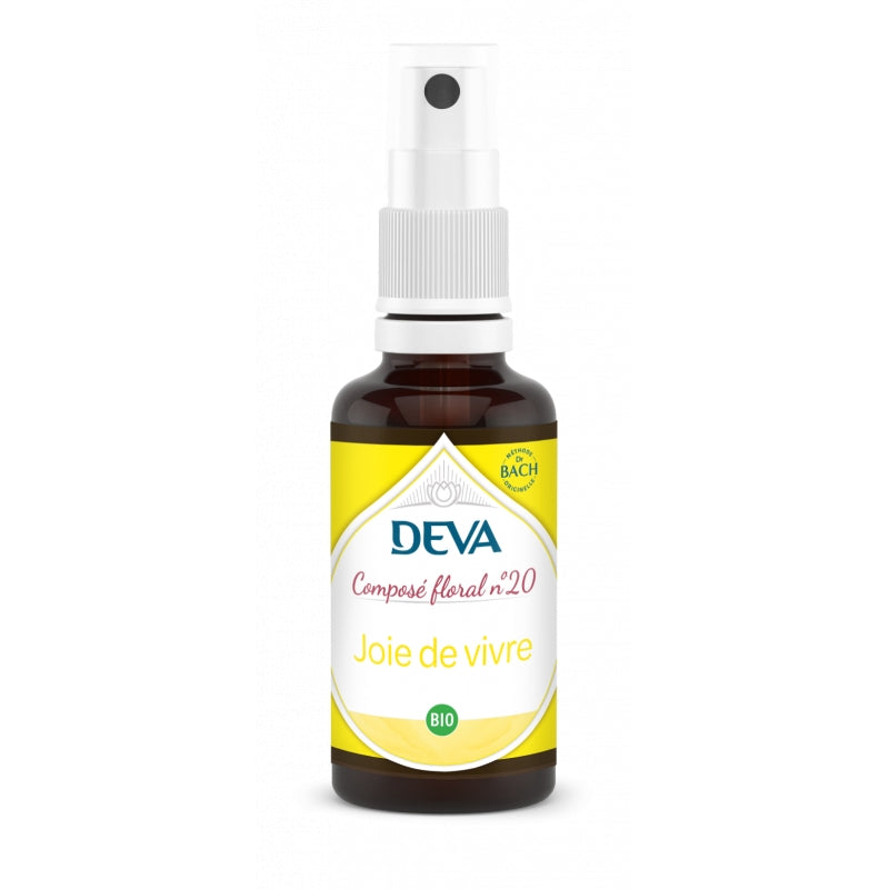 Deva - Bio-Blumenspray Komposition Nr. 20 Joy of Living - 30ml