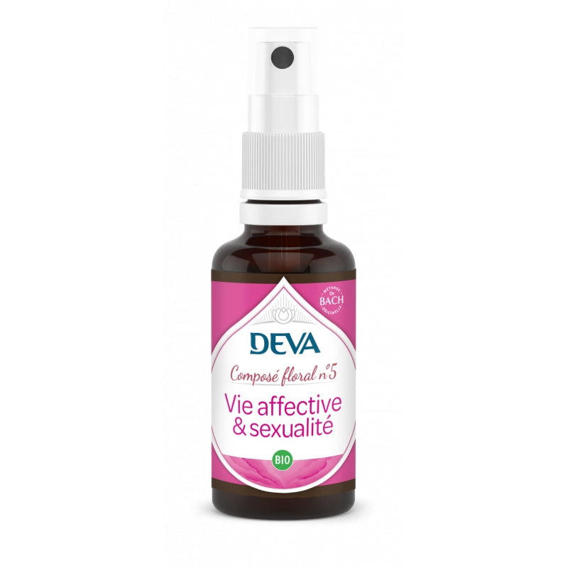 Deva - Bio-Blumenspray Nr. 5 für Gefühlsleben & Sexualität - 30ml