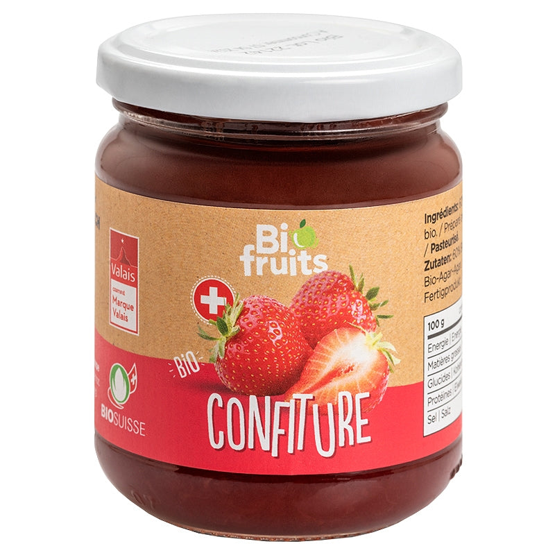 Confiture de fraises suisses BIO