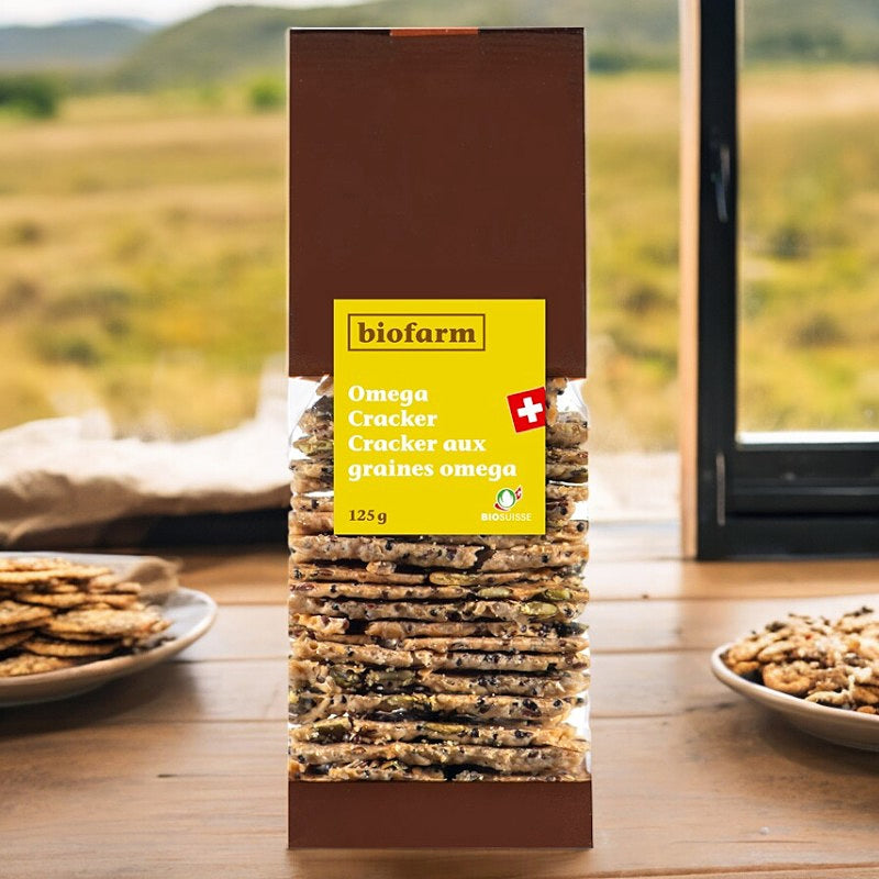 Biofarm - Cracker au mélange graines omega suisses BIO 125g