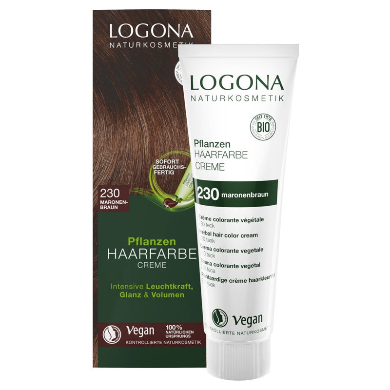 Crème colorante végétale BIO 230 brun marron Logona 150ml