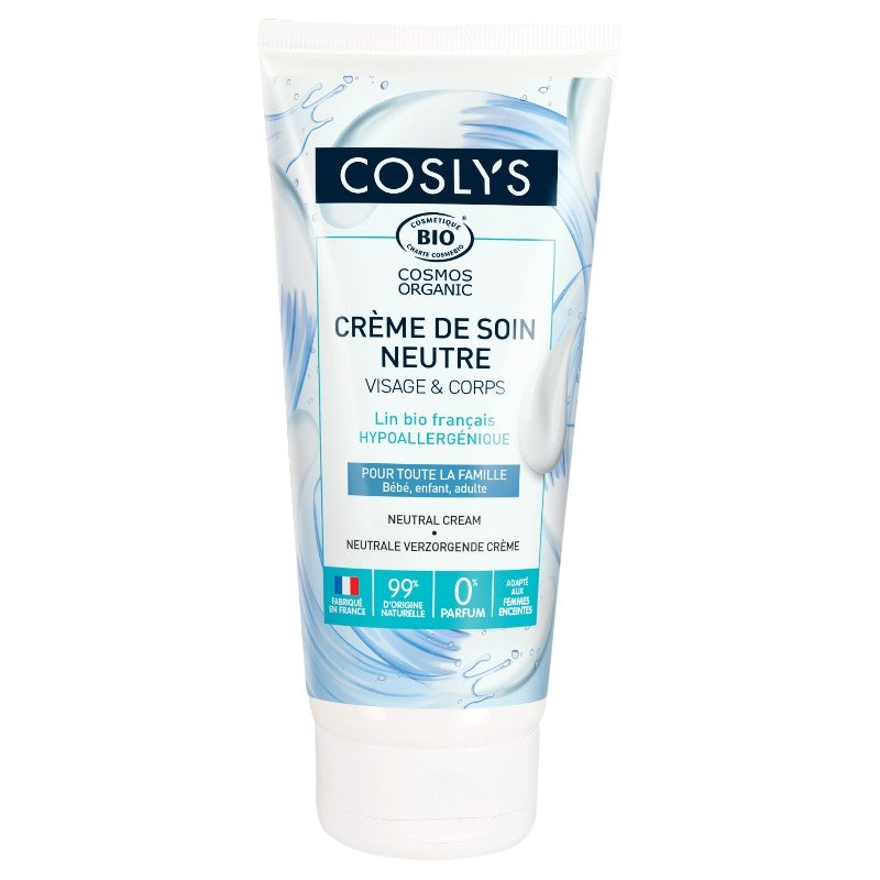 Coslys - Crème de soin neutre visage & corps BIO sans parfum 200ml