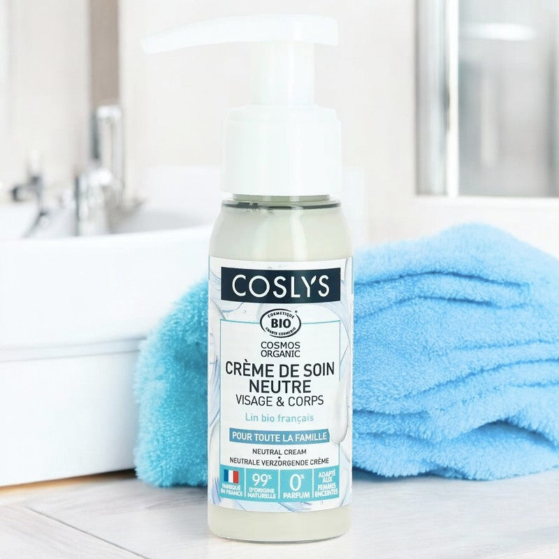 Coslys - Crème de soin neutre visage & corps BIO sans parfum 40ml