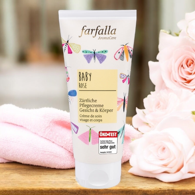 Farfalla - Crème de soin visage & corps bébé BIO rose 100ml