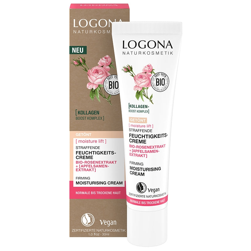 Logona - Crème hydratante teintée raffermissante BIO rose & pomme 30ml