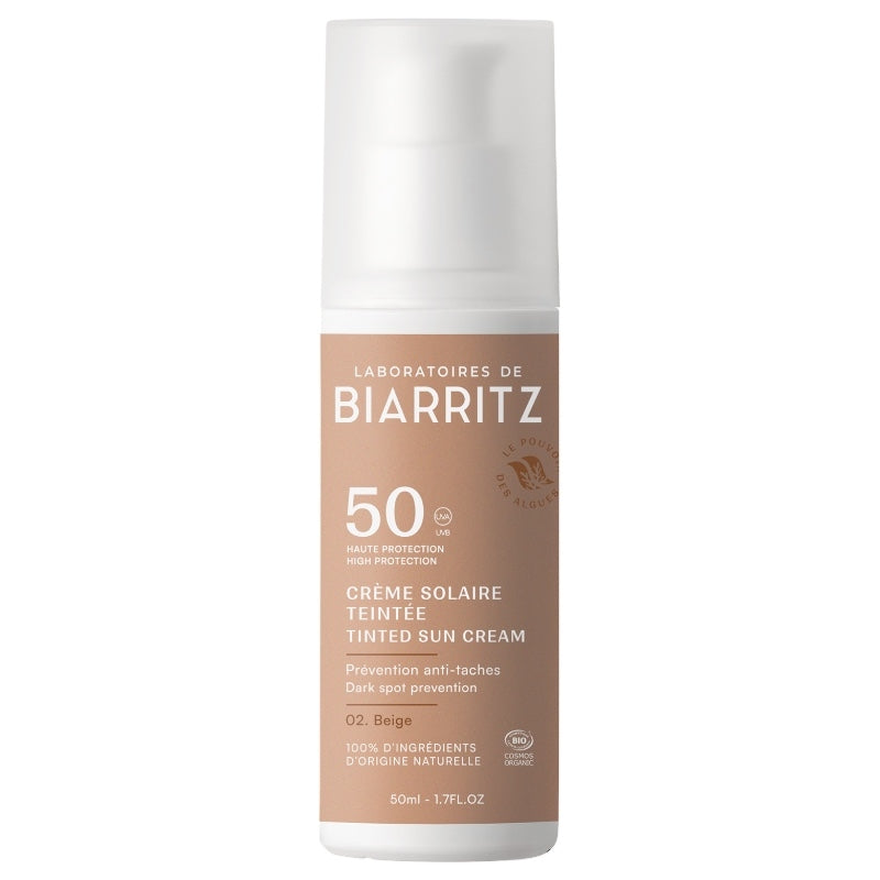 Getönte Sonnencreme Gesicht Beige BIO LSF 50 - Laboratoires de Biarritz