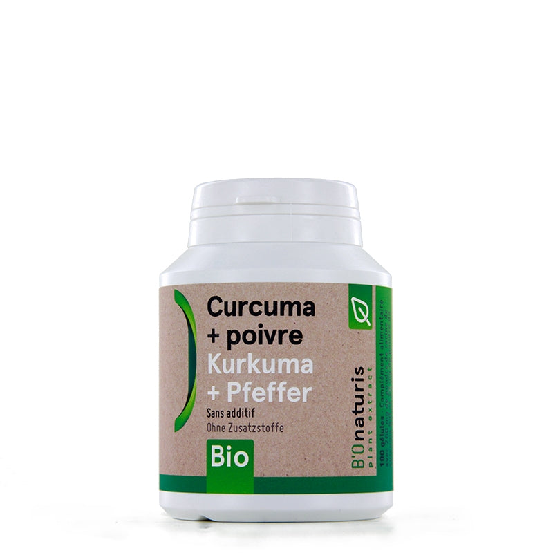 BIOnaturis - Bio-Kurkuma + Pfeffer 260 mg 180 Kapseln