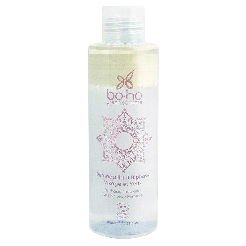 Boho Green Make-up - Démaquillant biphase visage & yeux BIO mauve 100ml