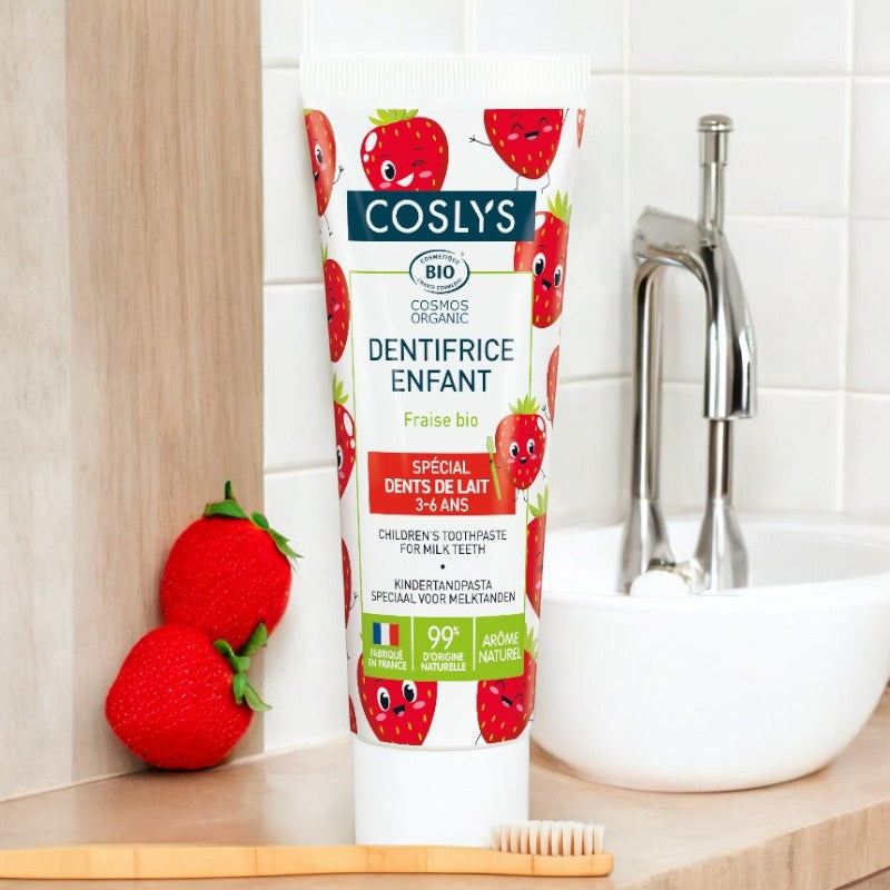 Coslys - Dentifrice enfant BIO fraise sans fluor 50ml