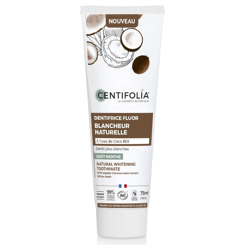 Centifolia - Zahnpasta für natürliche Weissheit Kokos & Minze mit Fluorid BIO 75ml