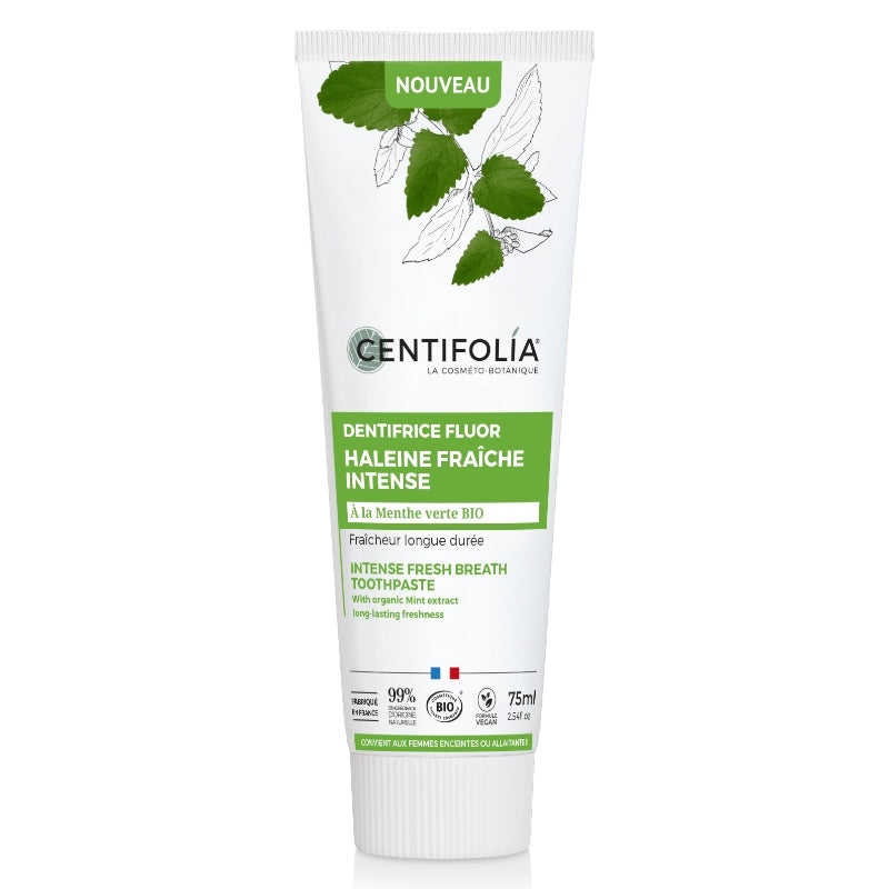Centifolia - Zahnpasta für intensiv frischen Atem Grüne Minze mit Fluorid BIO 75ml
