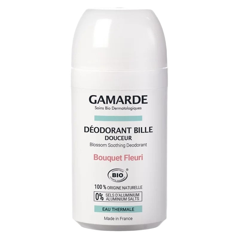Gamarde - Déodorant à bille douceur eau thermale BIO - bouquet fleuri - 50ml