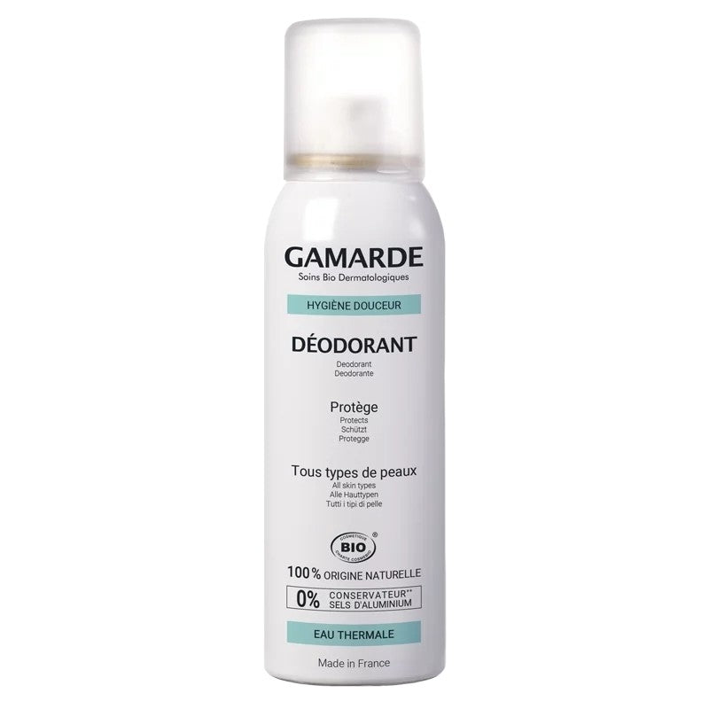Gamarde - Déodorant spray eau thermale BIO - protège - tous types de peaux - 100ml