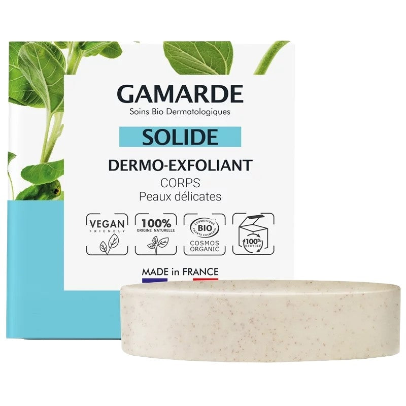 Gamarde - Dermo-exfoliant solide BIO - corps - peaux délicates - 93ml