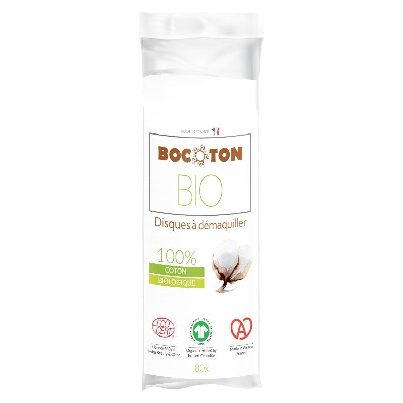 Bocoton - Disques à démaquiller coton BIO 80 pièces