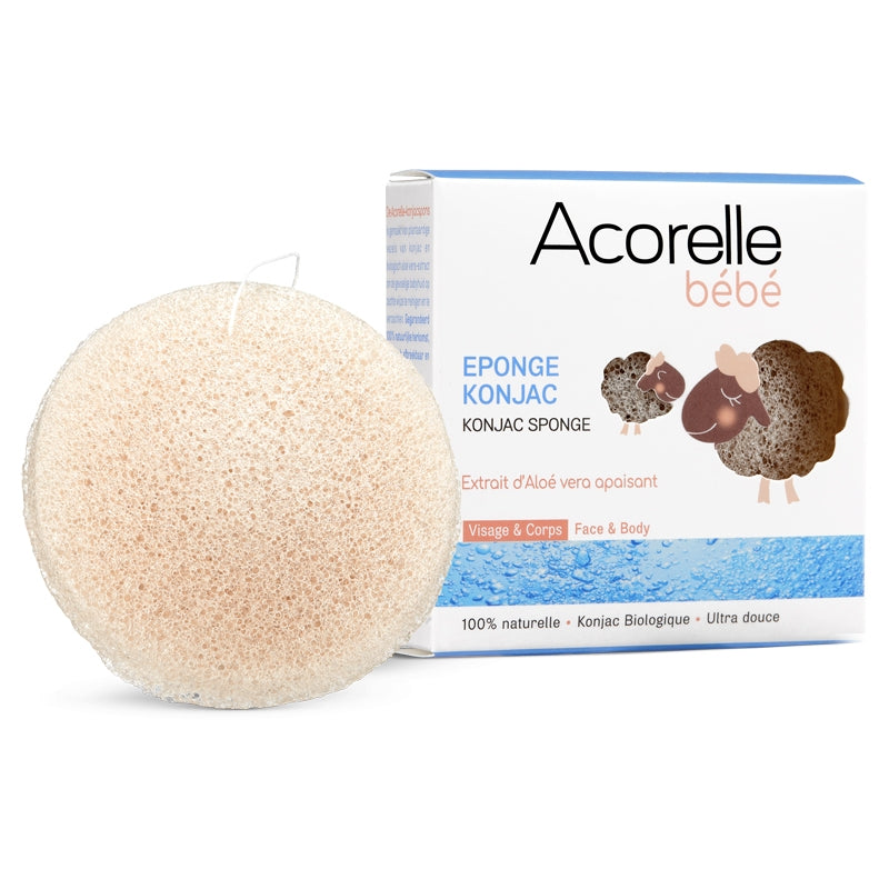 Acorelle - Éponge konjac visage & corps bébé aloe vera