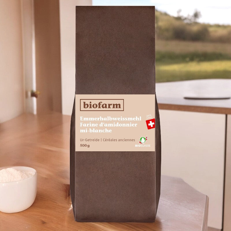 Biofarm - Farine d'amidonnier miblanche suisse BIO 500g