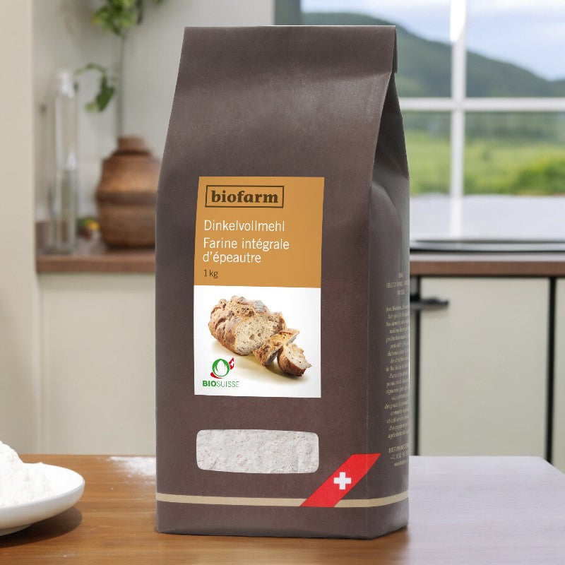 Biofarm - Farine intégrale d'épeautre suisse BIO 1kg