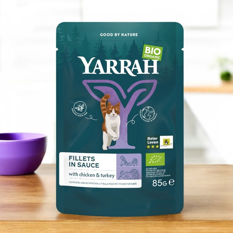 Bio-Putenfilets in Soße für Katzen - 85 g - Yarrah