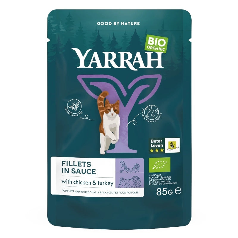 Bio-Putenfilets in Soße für Katzen - 85 g - Yarrah