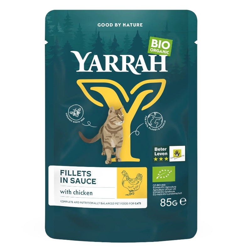 Bio-Hühnerfilets in Soße für Katzen - 85 g - Yarrah