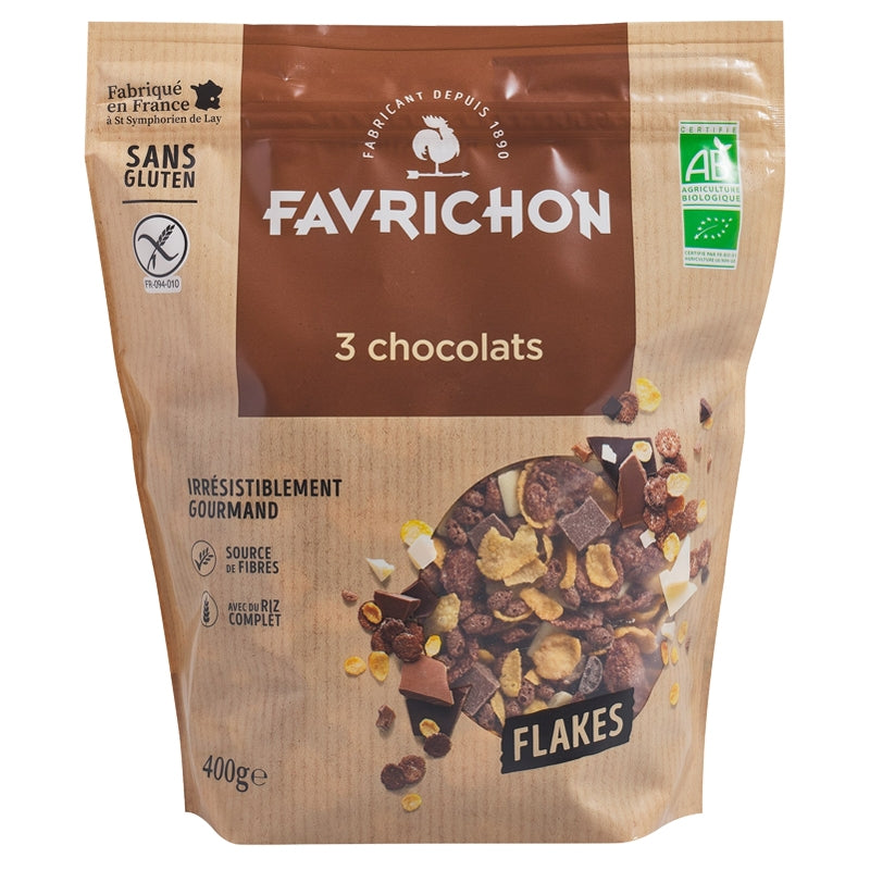 Favrichon - Flakes 3 chocolats BIO 400g