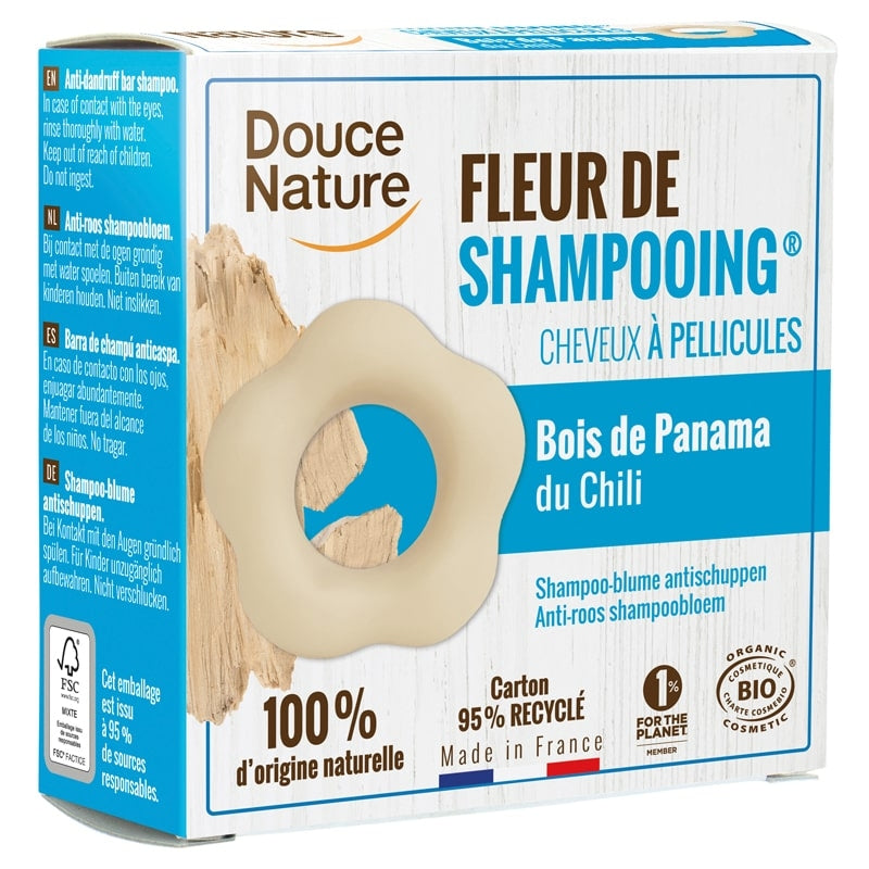 Douce Nature - Fleur de shampooing BIO thym & argile blanche 85g