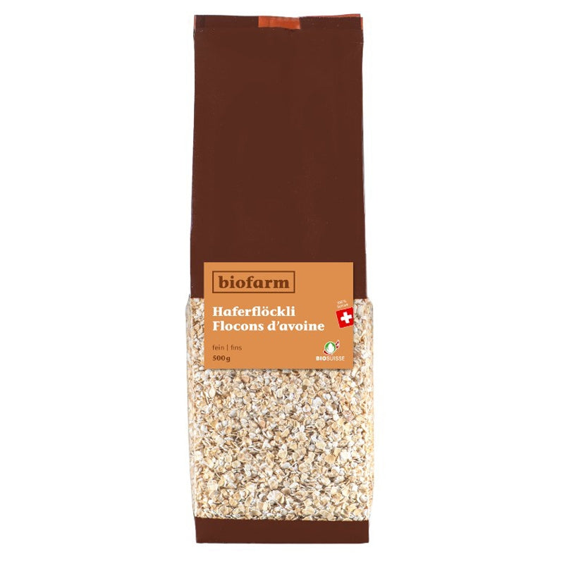 Biofarm - Flocons d'avoine fins suisse BIO 500g