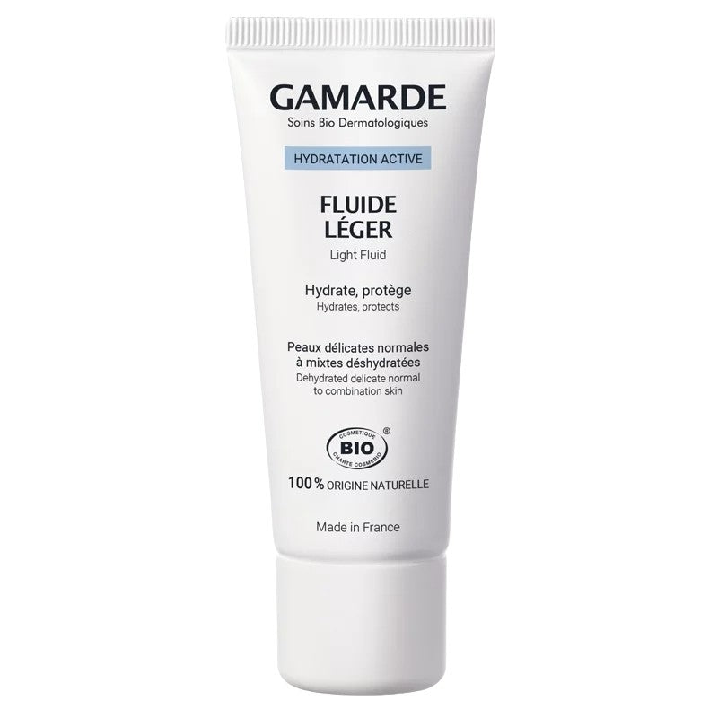 Gamarde - Fluide léger BIO - hydrate et protège - peaux délicates - 40g