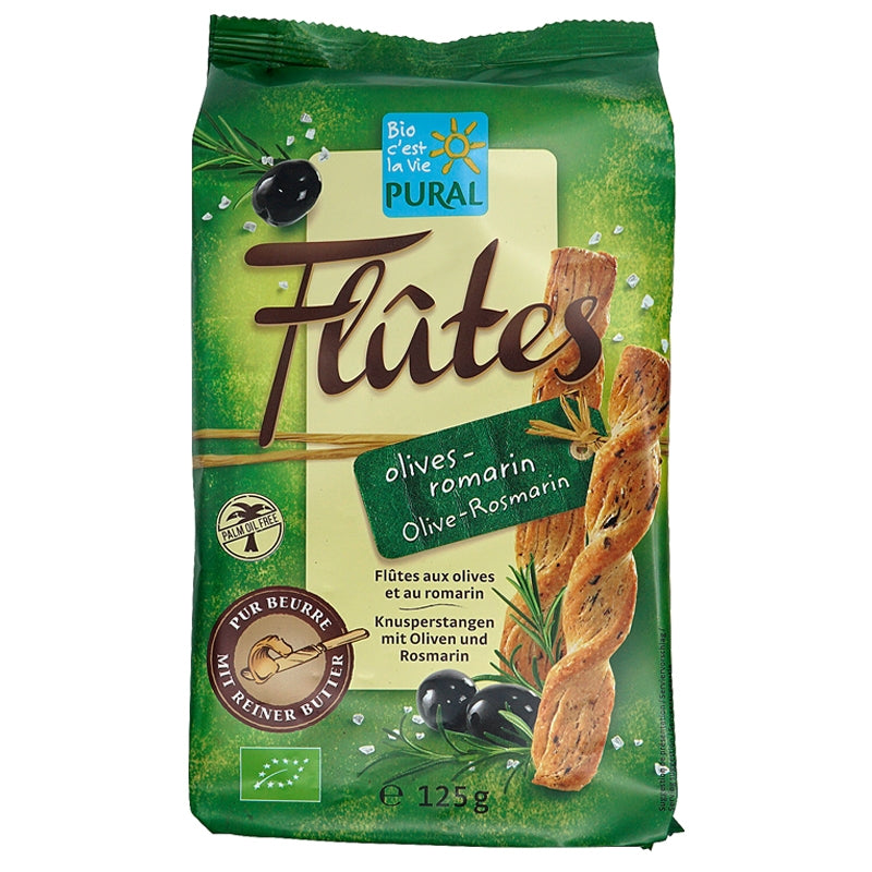 Flûtes aux olives & romarin BIO
