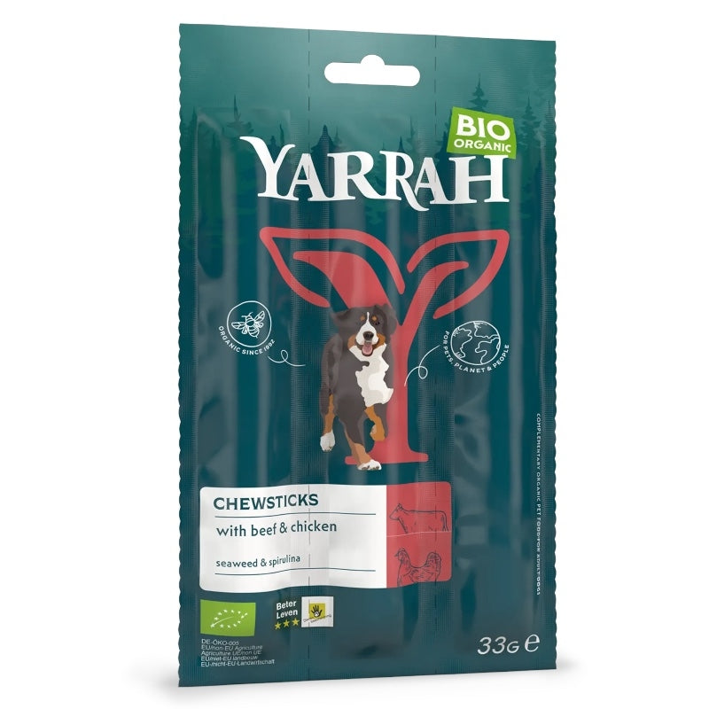 Friandises à mâcher boeuf avec spiruline pour chien BIO