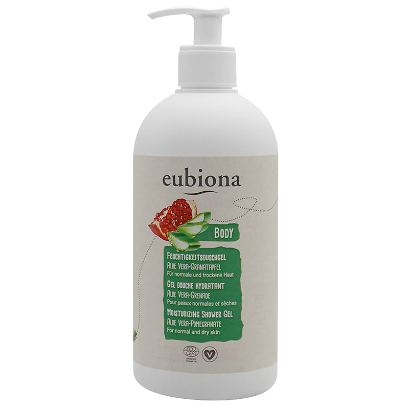 Eubiona - Gel douche hydratant BIO aloe vera & grenade 500ml