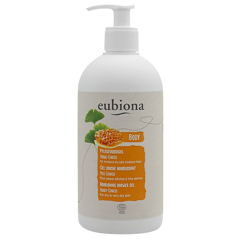 Eubiona - Gel douche nourrissant BIO miel & ginkgo 500ml