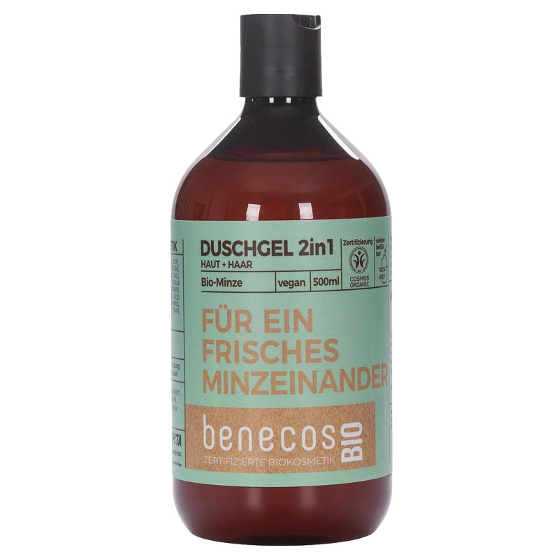 Benecos - Duschgel Haut & Haar 2-in-1 Minze BIO 500ml