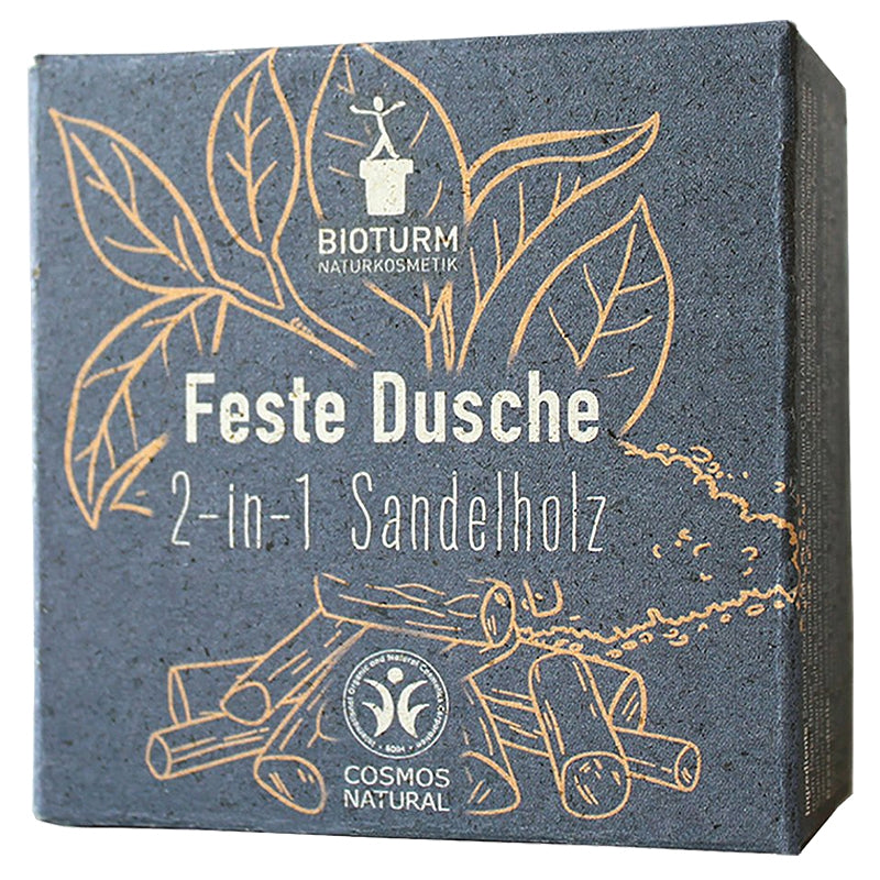 Bioturm - 2-in-1 Festes Duschgel Sandelholz 100g