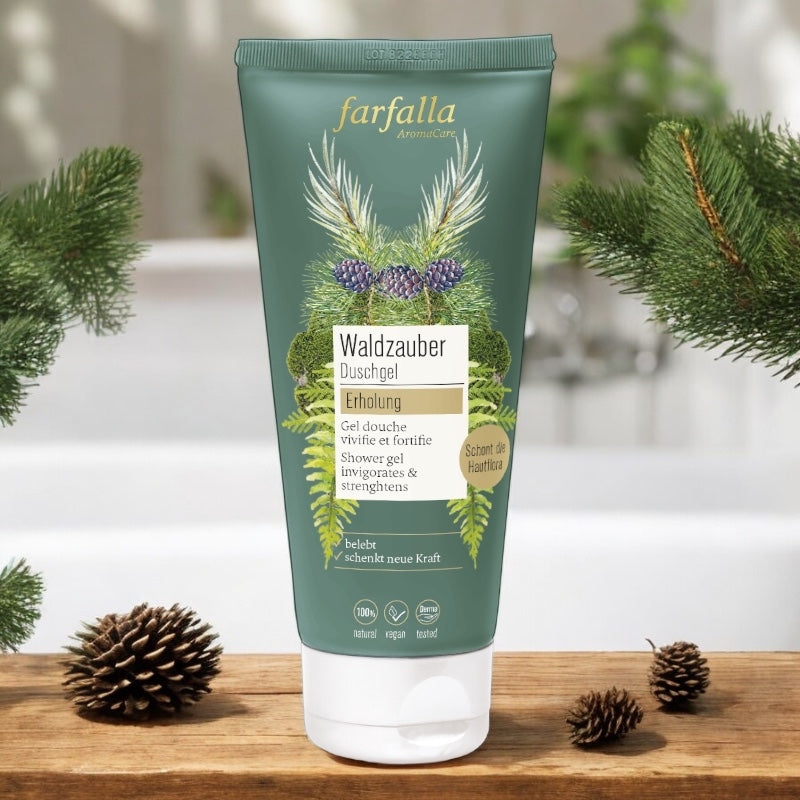 Farfalla - Gel douche vivifiant & fortifiant BIO pin cimbre 200ml