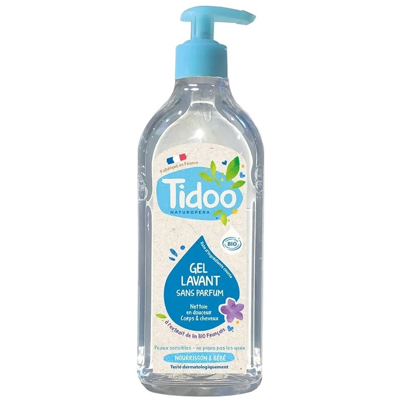 Bio-Babywaschgel mit Leinsamen - 495 ml - Tidoo