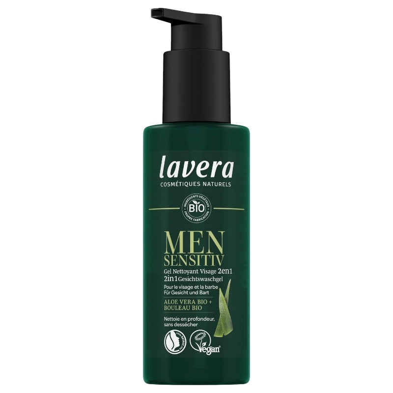 Lavera - Gesichtsreinigungsgel 2-in-1 für Männer Aloe Vera & Birke BIO 150ml