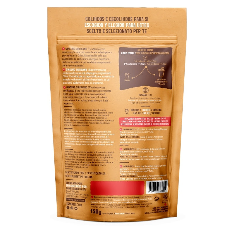 Iswari - Bio-Sibirisches Ginsengpulver - 150g 150g