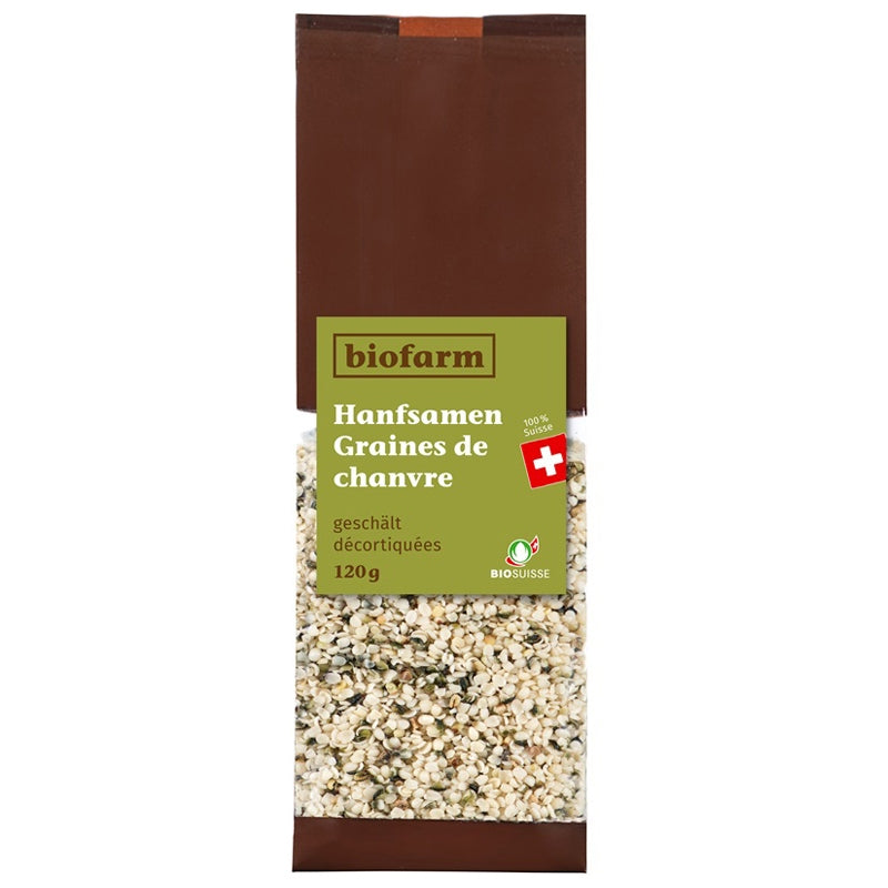 Biofarm - Graines de chanvre décortiquées suisses BIO 120g