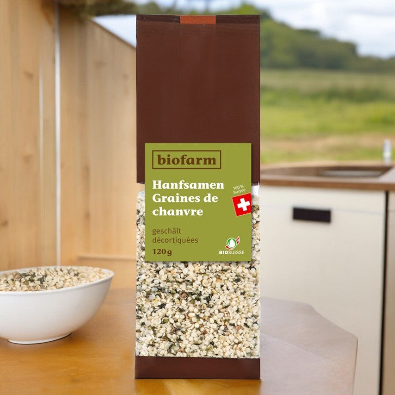 Biofarm - Graines de chanvre décortiquées suisses BIO 120g