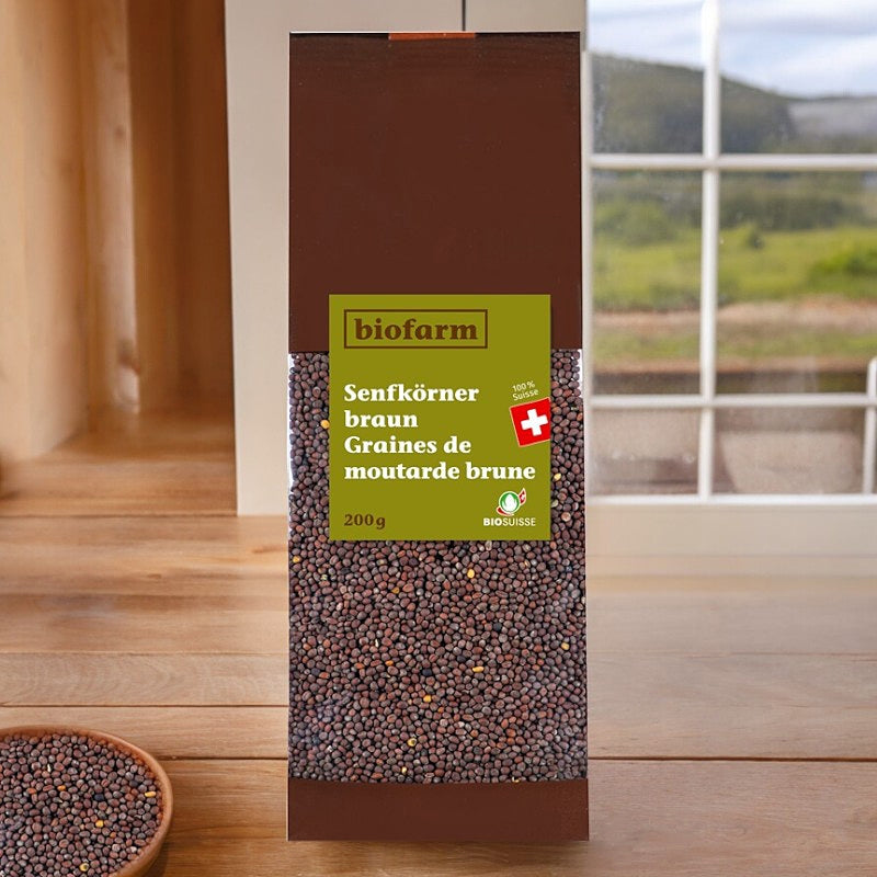 Biofarm - Graines de moutarde brune suisse BIO 200g