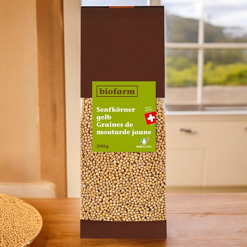 Biofarm - Graines de moutarde jaune suisse BIO 200g