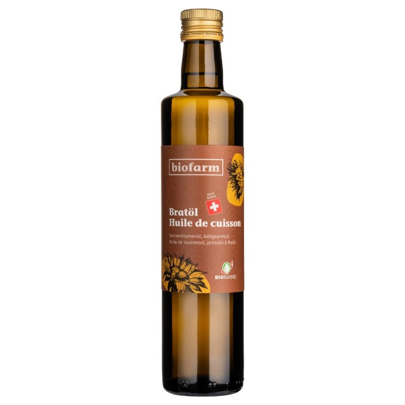 Biofarm - Huile de tournesol pour la cuisson suisse BIO 500ml