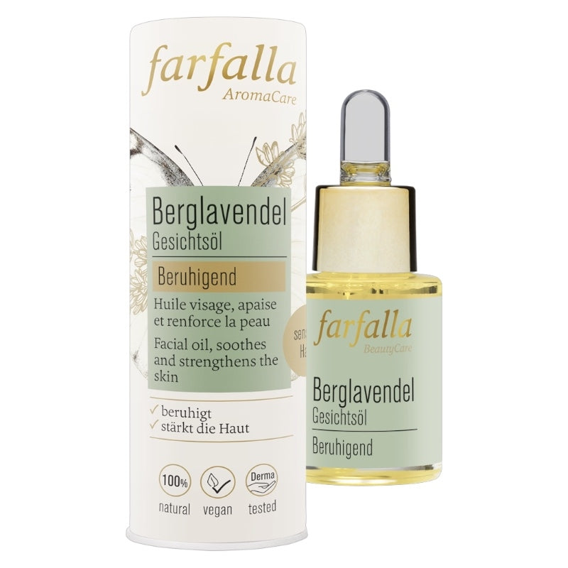 Farfalla - Huile visage apaisante BIO lavande de montagne 15ml